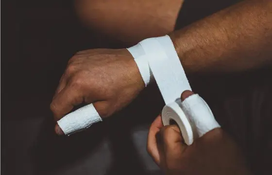 Kinesiology & zinc-oxide taping